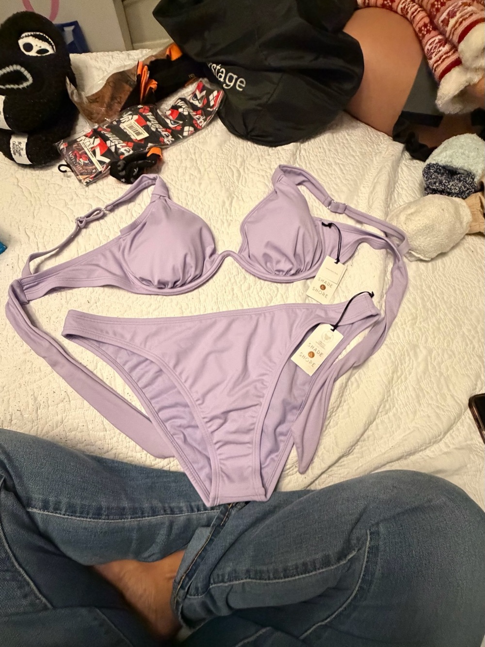 Shade & Shore Lavender Two-Piece Bikini Set